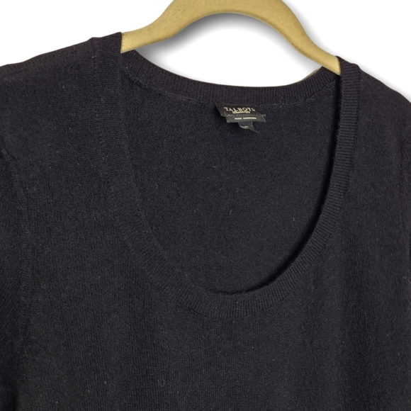 Talbots Scoop Neck Cashmere Sweater M Black - Picture 2 of 4